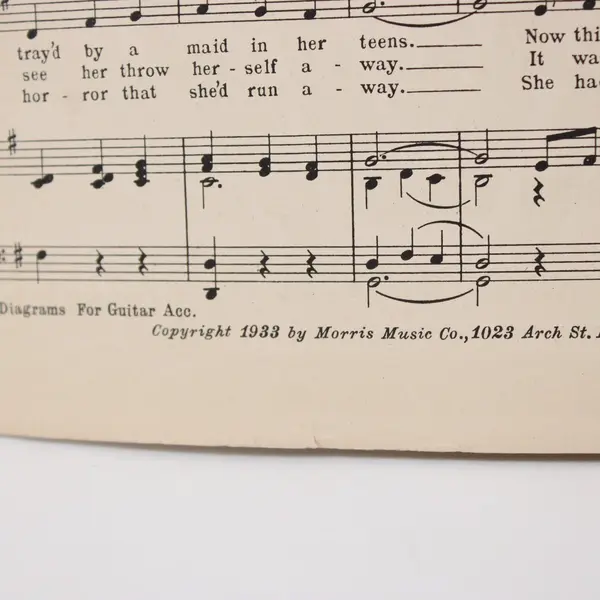 1933 The Man on the Flying Trapeze Sheet Music Guitar Chords