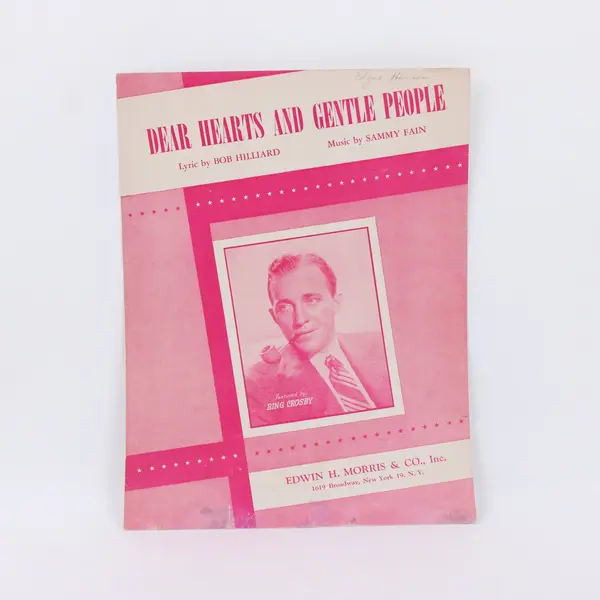 Dear Hearts And Gentle People Sheet Music Edwin H. Morris & Co. Portrait Cover