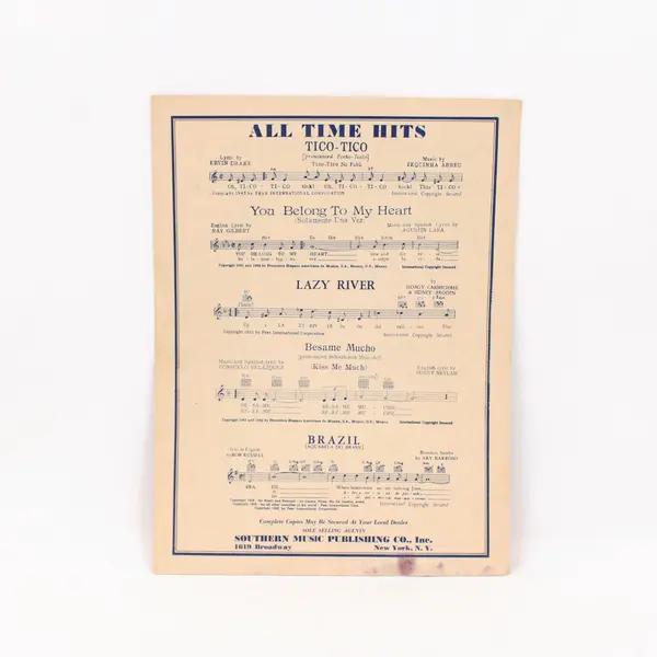 Mockin' Bird Hill Tra-La-La Sheet Music Vaughn Horton Southern Music