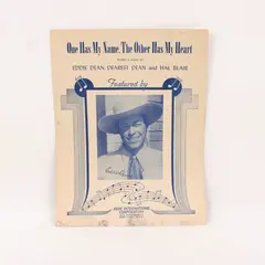1948 Eddie Dean One Has My Name The Other Has My Heart Country Sheet Music