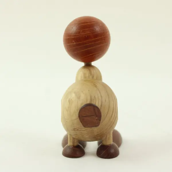 Hans Bolling-Style Carved Wooden Duckling Danish Decor, 2.8"x1.4" 