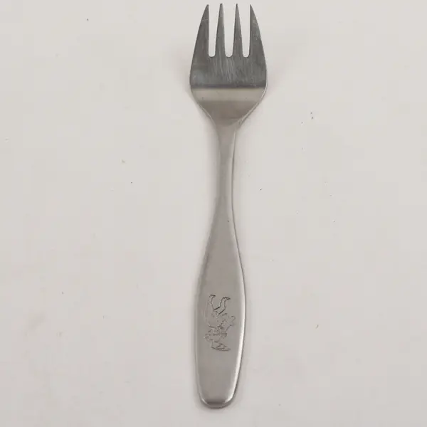 Selandia Denmark 18/8 SS Youth Fork Engraved Monkey 5.5" Long Rare HTF Pattern