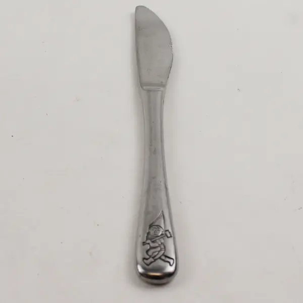 WMF Youth Stainless Steel Knife W/Engraved Dwarf on Handle 7.25" Good