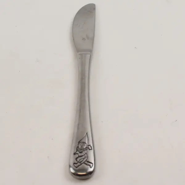 WMF Youth Stainless Steel Knife W/Engraved Dwarf on Handle 7.25" Good