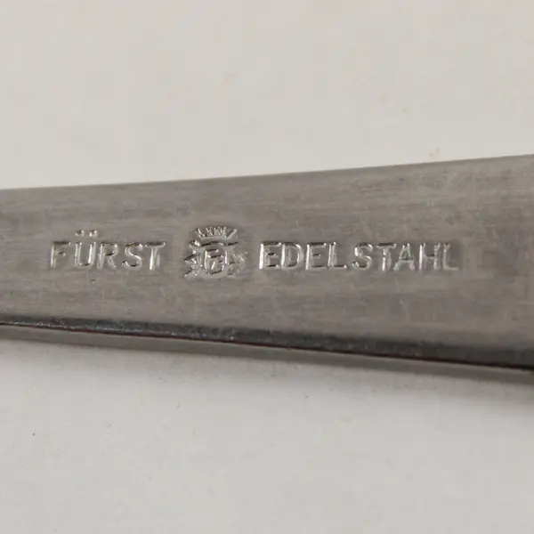 VTG Rare Furst Edelstahl SS Youth Spoon Engraved Squirrel Purse & Initials 6.5"