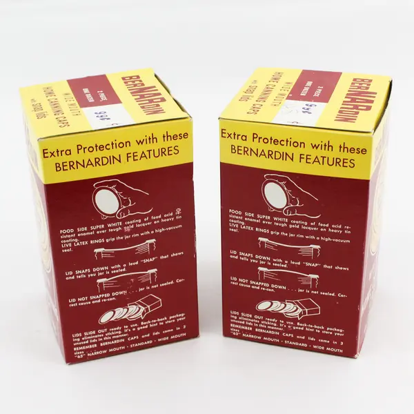 2 Boxes  Of BerNARdin Wide Mouth Canning Jar Lids And Rings 2 Dozen Total