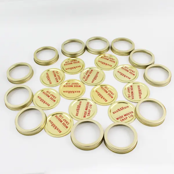 2 Boxes  Of BerNARdin Wide Mouth Canning Jar Lids And Rings 2 Dozen Total