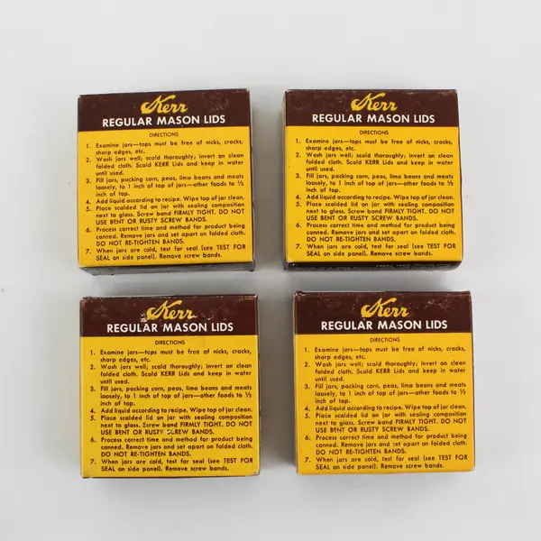 4 Boxes of 12 Kerr Narrow Mouth Canning Jar Lids