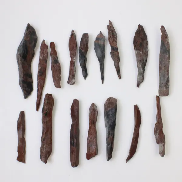 Lot of 16 Large Mahogany Obsidian Needles - Partially Hand Picked Raw Stones