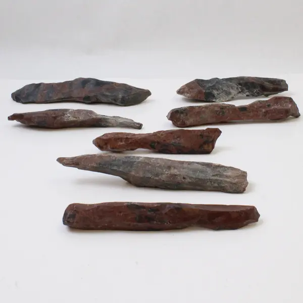 Lot of 16 Large Mahogany Obsidian Needles - Partially Hand Picked Raw Stones