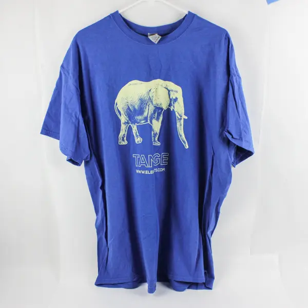 Gildan Blue Elephant Sanctuary Tennessee Graphic T-Shirt Short Sleeve Size 2XL