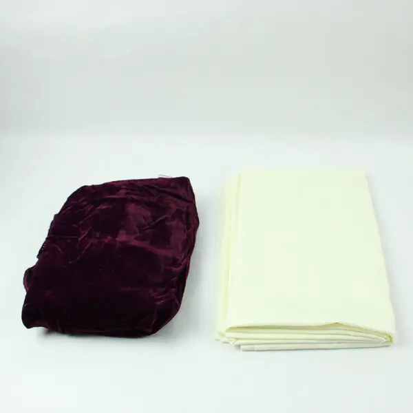 Lot of 4 Lb Scrap Fabric Purple Off-White Floral Print Craft Sewing