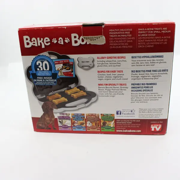 As Seen On TV Bake-A-Bone Dog Treat Maker 8783FE Used