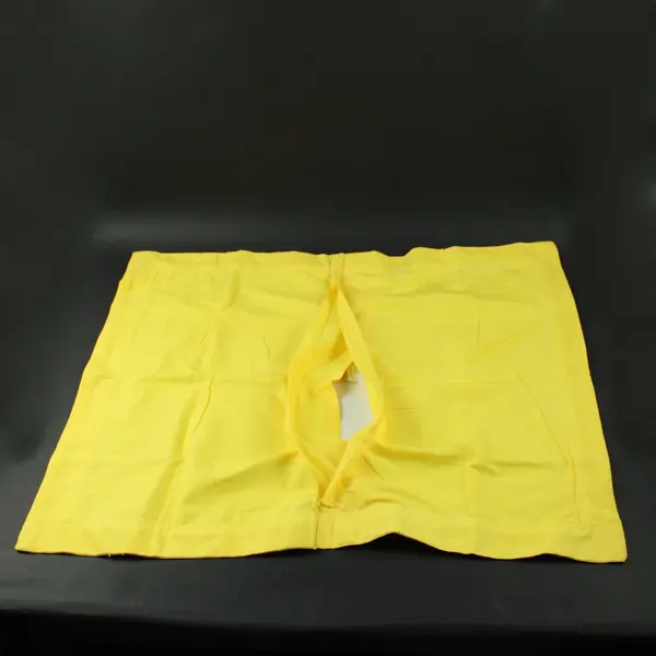Set of 2 Contemporary Home Cotton Pillow Cases, White/Yellow 