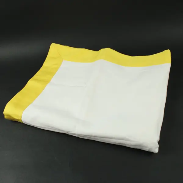 Set of 2 Contemporary Home Cotton Pillow Cases, White/Yellow 