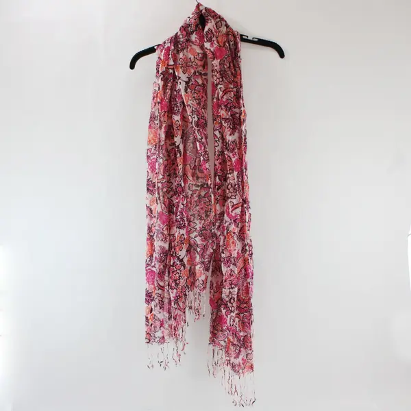 Lot of 4 Women's Pink Purple Lightweight Boho Scarves