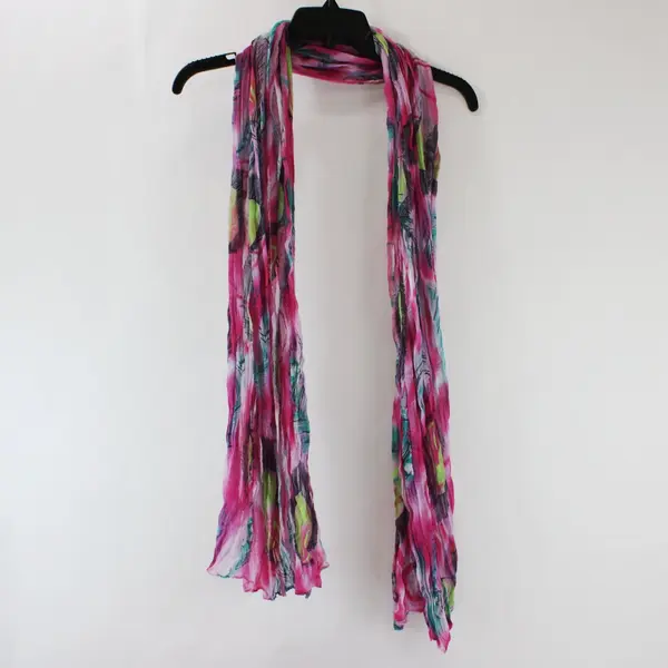 Lot of 5 Women's Lightweight Scarves Pink Blue Green