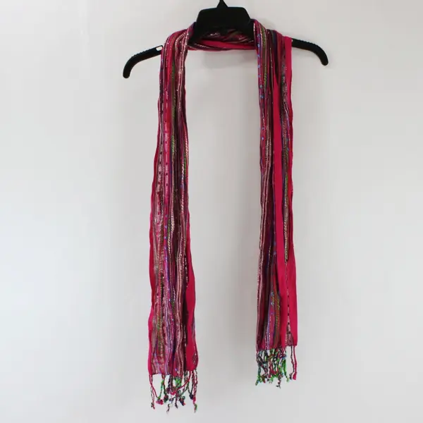 Lot of 5 Women's Lightweight Scarves Pink Blue Green