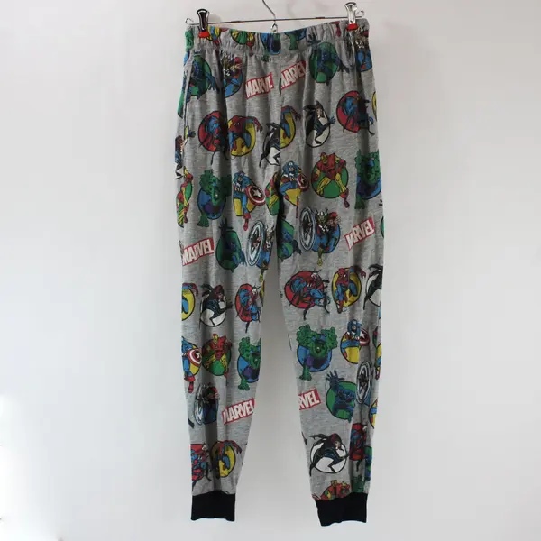 Marvel Avengers Boys Small Gray Pajama Pants Superhero Print Joggers