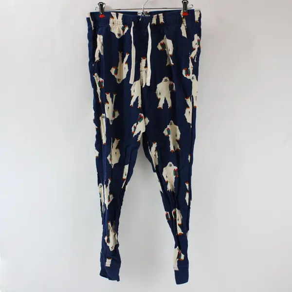 Old Navy Men's Small Yeti Blue Flannel Jogger Pajama Pants