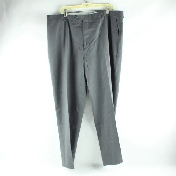 Joseph Abboud Men's Gray Wool Tapered Dress Pants 42x30