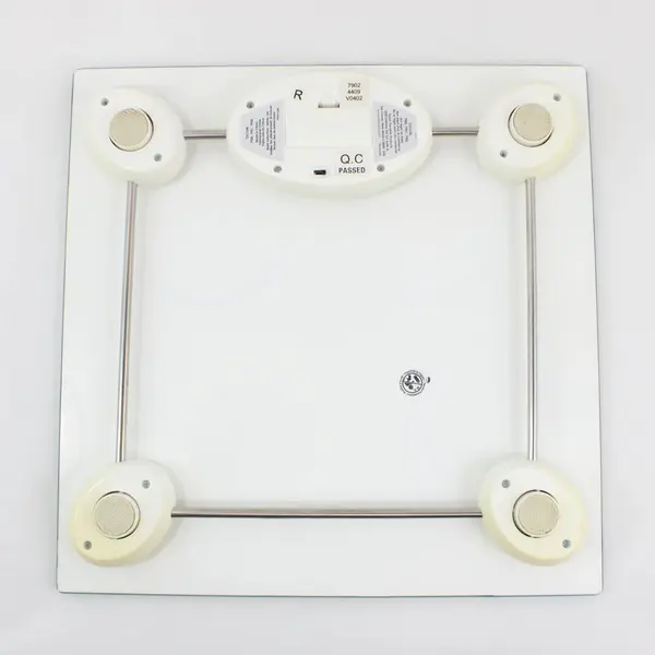 Taylor 7902 Digital Lithium Glass Bathroom Scale Clear Blue Circles
