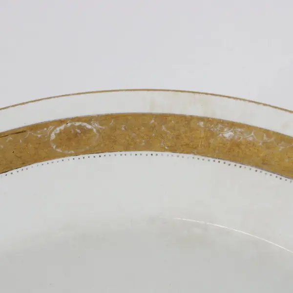 Antique Pountney Bristol Ware Scale Vegetable Bowl 10 in