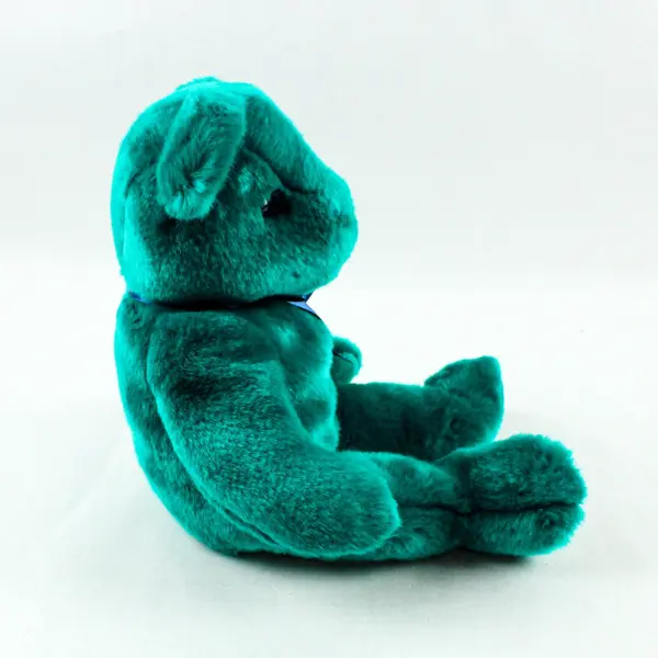 TY Beanie Buddies Teddy Old Face Teal Bear 14in Plush 2000 Hang Tag