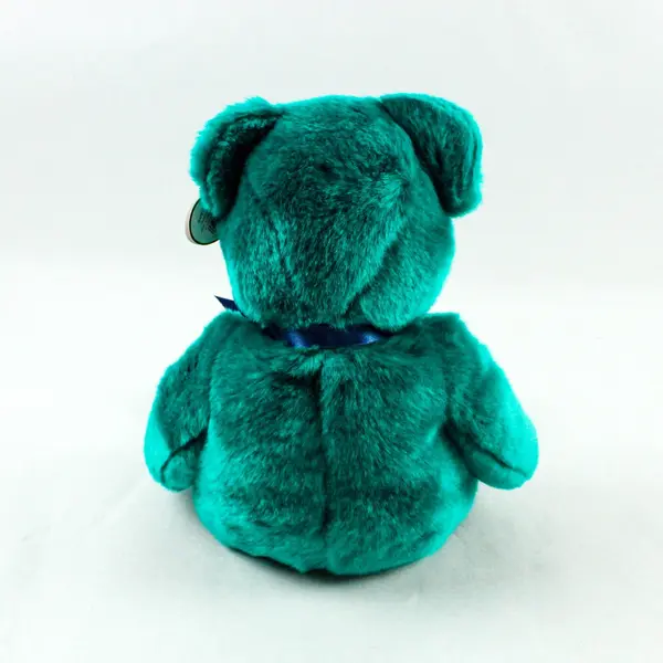 TY Beanie Buddies Teddy Old Face Teal Bear 14in Plush 2000 Hang Tag