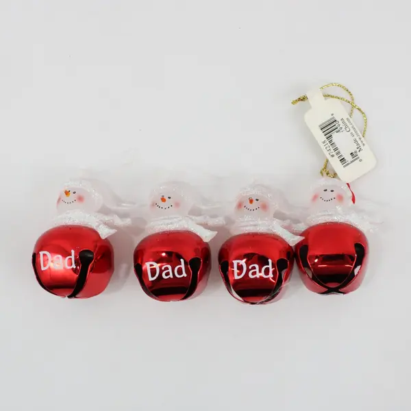 Roman Jingle Buddies Christmas Ornaments Lot of 6, 5 Snowmen 1 Lady Face