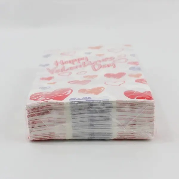 Valentine's Day Party Napkins 50 Pack 4.5 x 8 Inch NWT