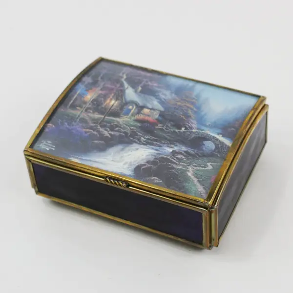 1998 Thomas Kinkade Cottage by Brooke Music Box Moonlight Sonata