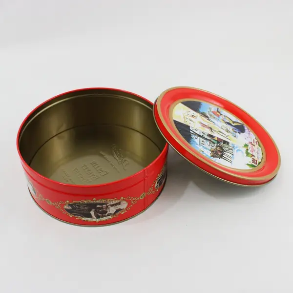 Collin Street Bakery Fruitcake Tin 1996 Corsicana TX 100 Years, 7" Round 