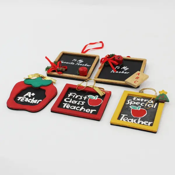 Papel Freelance Lot of 5 Teacher Hanging Holiday Ornaments