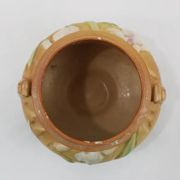 Vintage Roseville Iris Double Handle Jardiniere Planter 5x5x3.5" 647