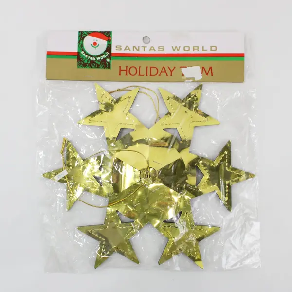 Lot of 2 Kurt S. Adler Santa's World Holiday Trim Gold/Blue, New