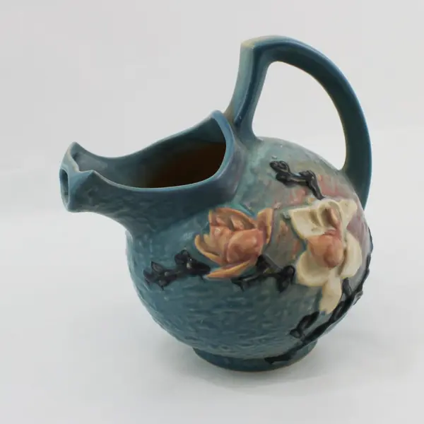 Vintage Roseville Magnolia Blue Pitcher Model 1327