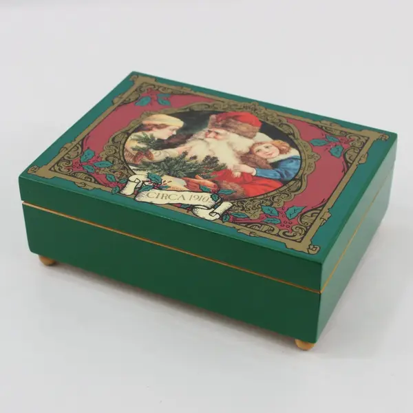 1991 Enesco Carol of the Bells Wooden Musical Music Box