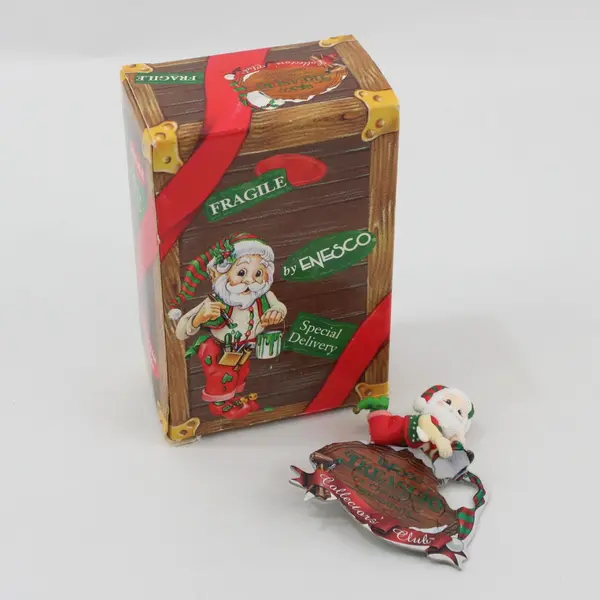 1995 Enesco Special Delivery Santa Christmas Ornament Karen Hahn