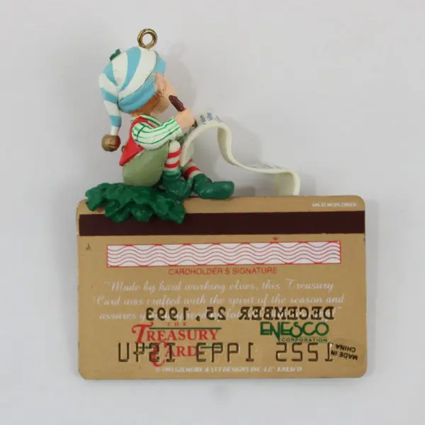 1993 Enesco The Treasury Card Christmas Ornament Collectible
