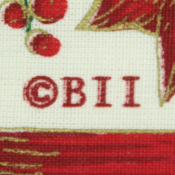 Set of 4 Bardwil Linens Christmas Poinsettia Napkins 17x17