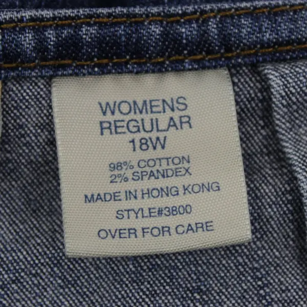TravelSmith Women's 18W Straight Leg Jeans Medium Wash