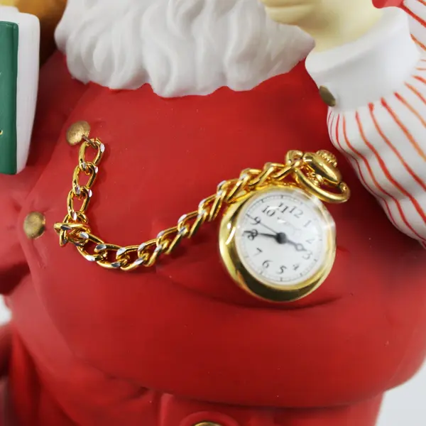 Dept 56 Ho Ho Ho Santa Figurine Working Timepiece w/ Box