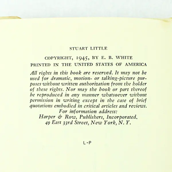 Stuart Little E. B. White 1945 First Edition Hardcover With DJ Illustrated Good