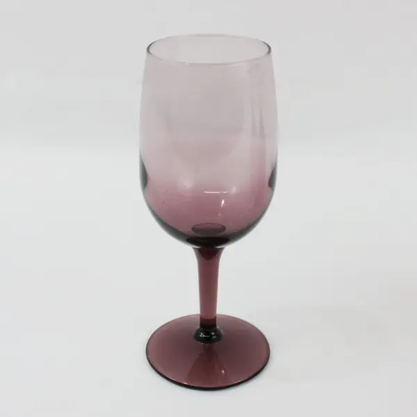 Vintage Libbey Premiere Plum Tinted Stemmed Wine Glasses Set of 4