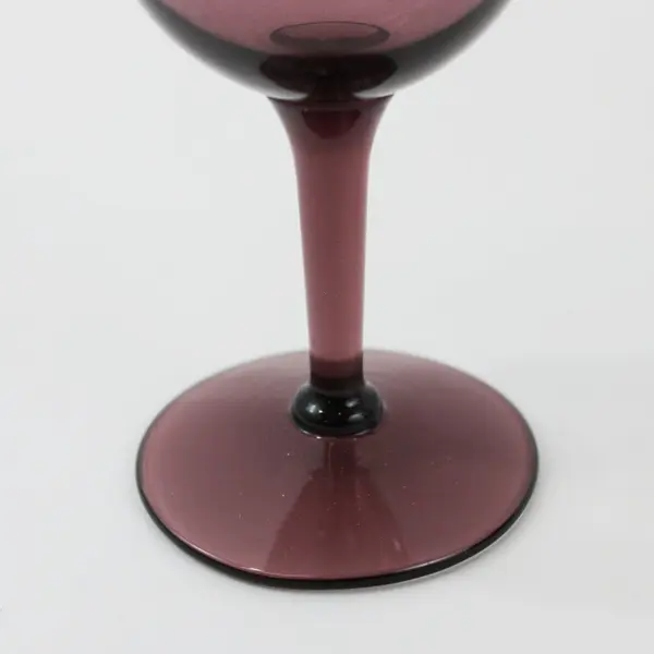 Vintage Libbey Premiere Plum Tinted Stemmed Wine Glasses Set of 4