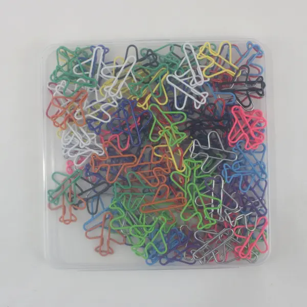 Airplane Shaped Paper Clips 120pc 12 Colors Office Desk Accessories