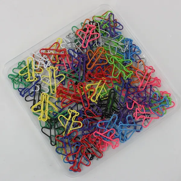 Airplane Shaped Paper Clips 120pc 12 Colors Office Desk Accessories