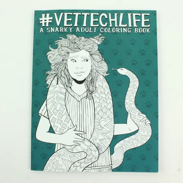 Lot of Two - Snarky Adult Coloring Books for Vet Techs Humorous Vet Art