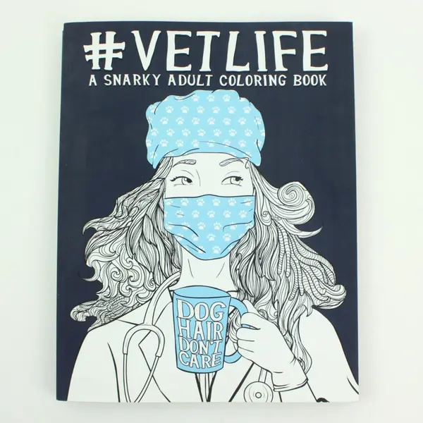 Lot of Two - Snarky Adult Coloring Books for Vet Techs Humorous Vet Art